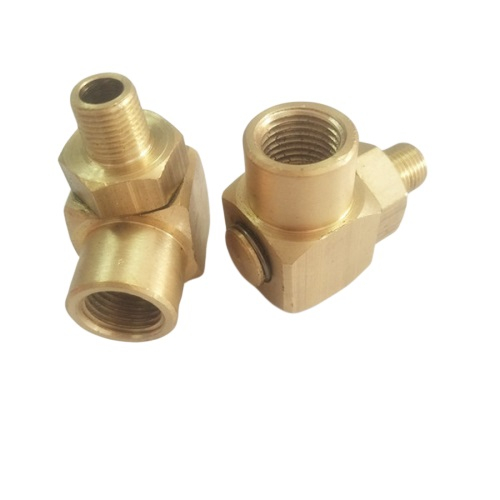 TLSNF Series Brass Angle 90 Male And Female Hex Nipple