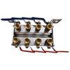 Aluminum double layer water distributor for injection molding machine