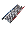 Aluminum double layer water distributor for injection molding machine