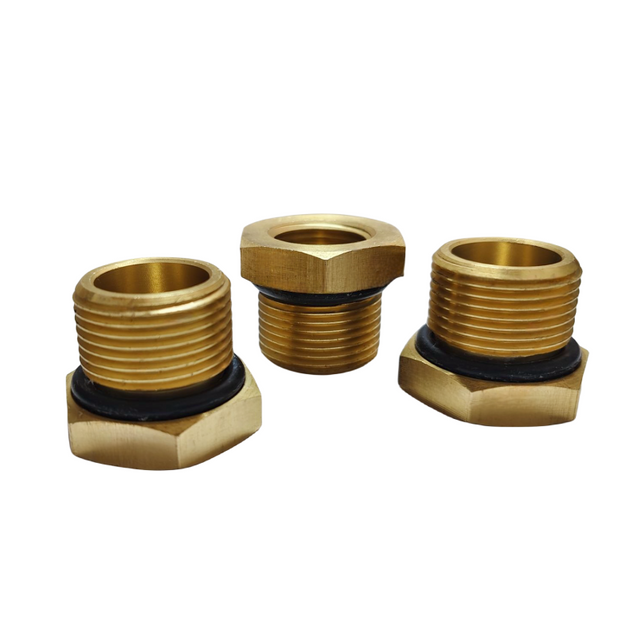 Brass Straight Male reducer with Viton Seal
