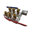 Aluminum double layer water distributor for injection molding machine